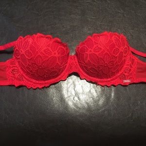 Victoria Secret Fire Red Push up Bra 34A