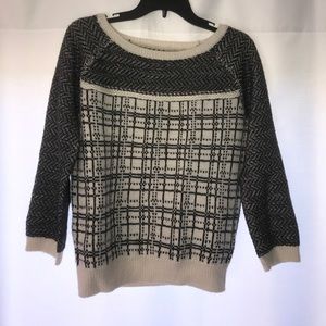 LOFT black and white print sweater