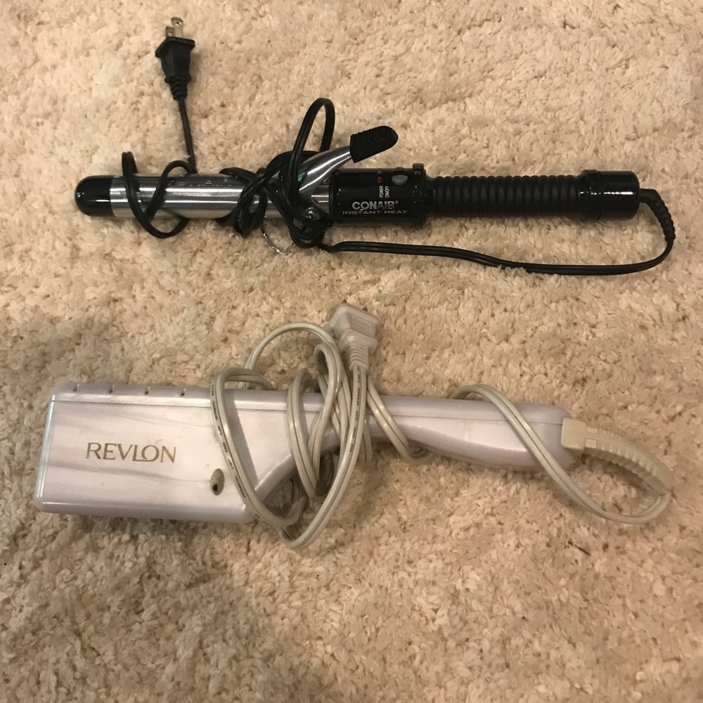 Revlon straighter and Conair curling iron
