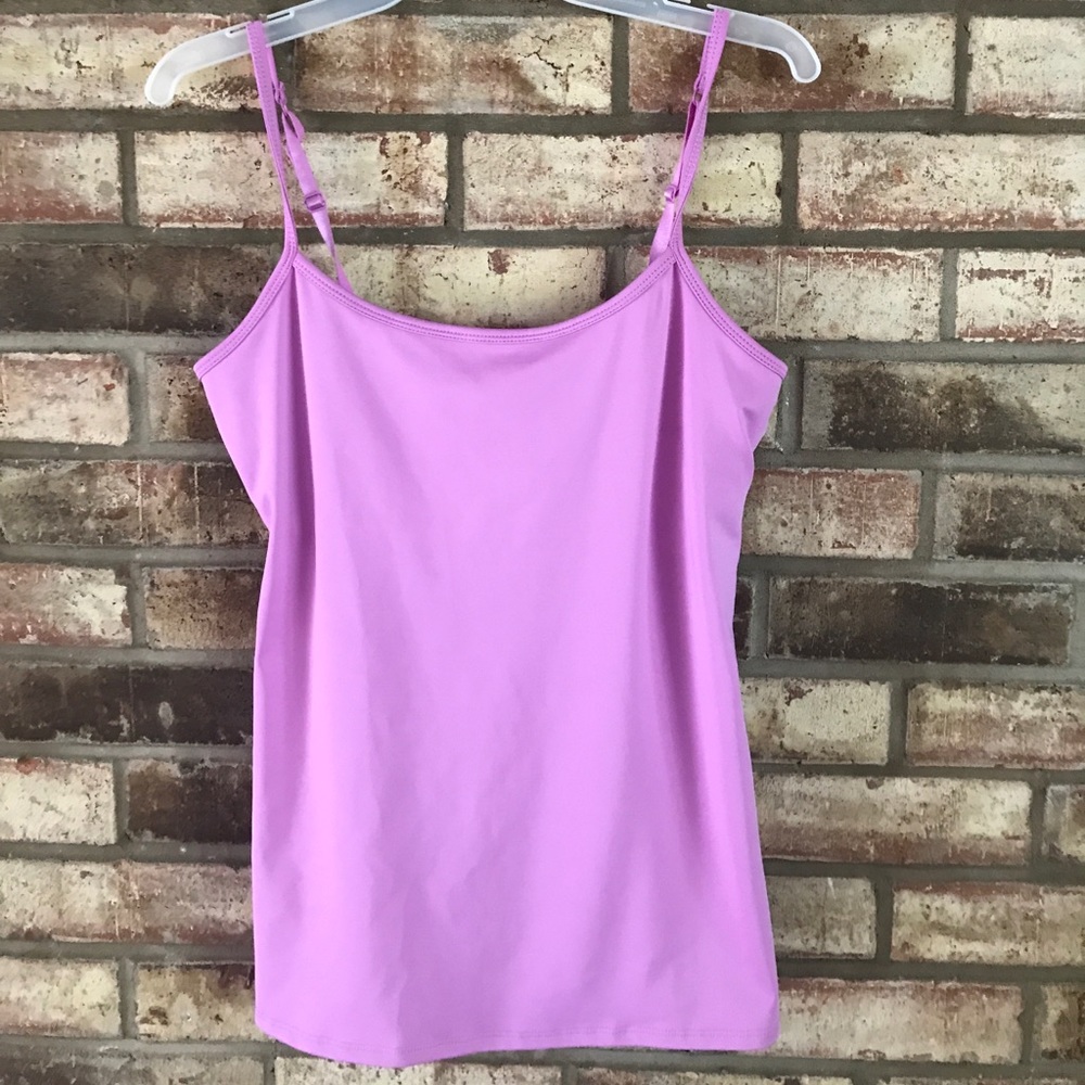 New York & company cami built in bra purple