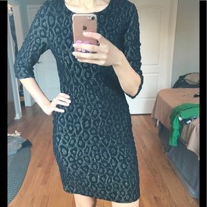 Knit leopard print Reiss dress