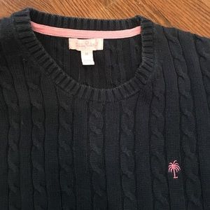 Lilly Pulitzer Navy Cable Knit Sweater