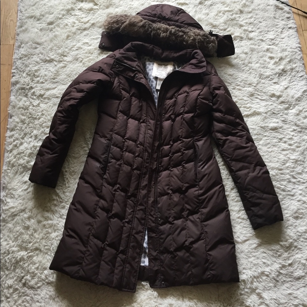Brown Eddie Bauer down jacket