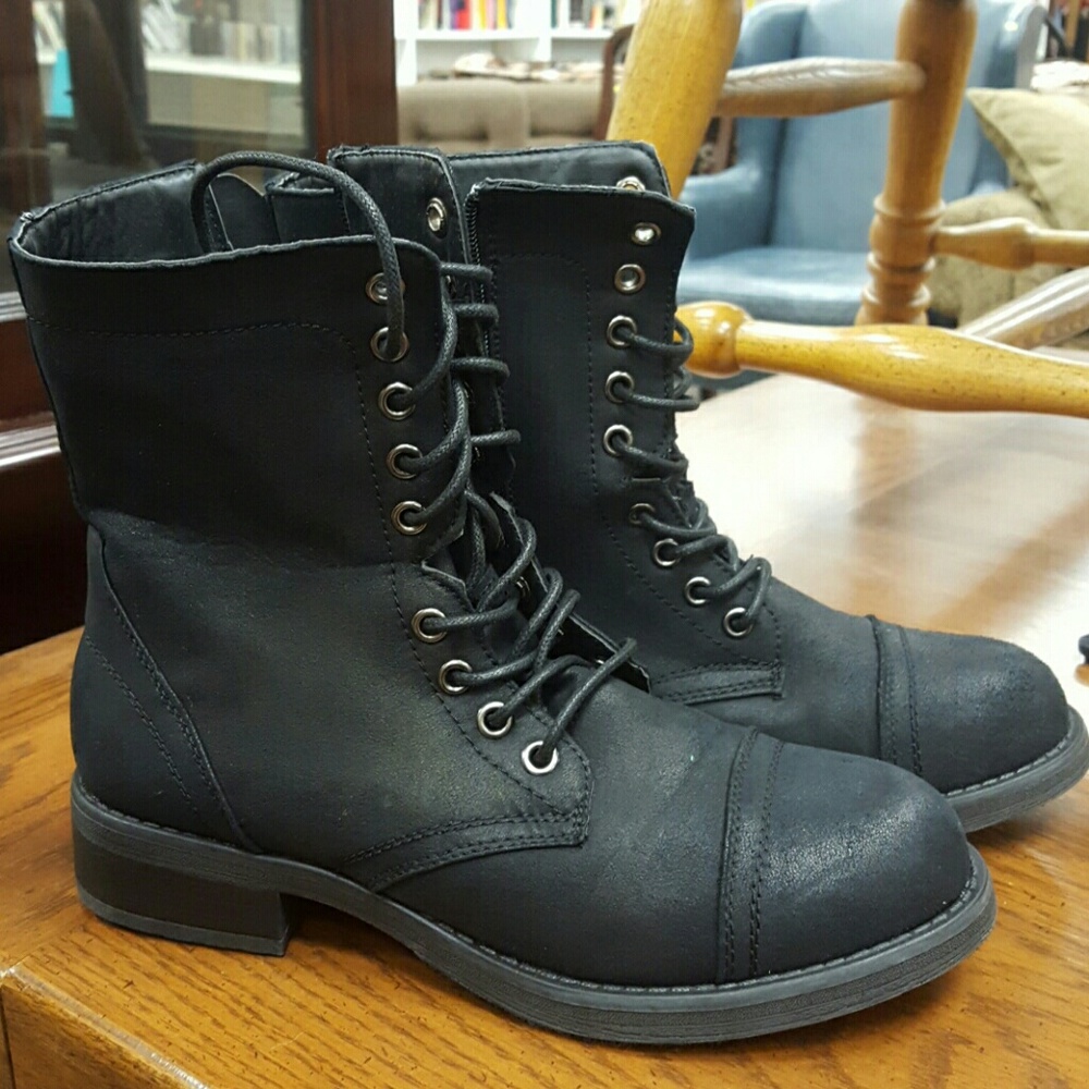 Charlotte Russe Army Boots Brand New
