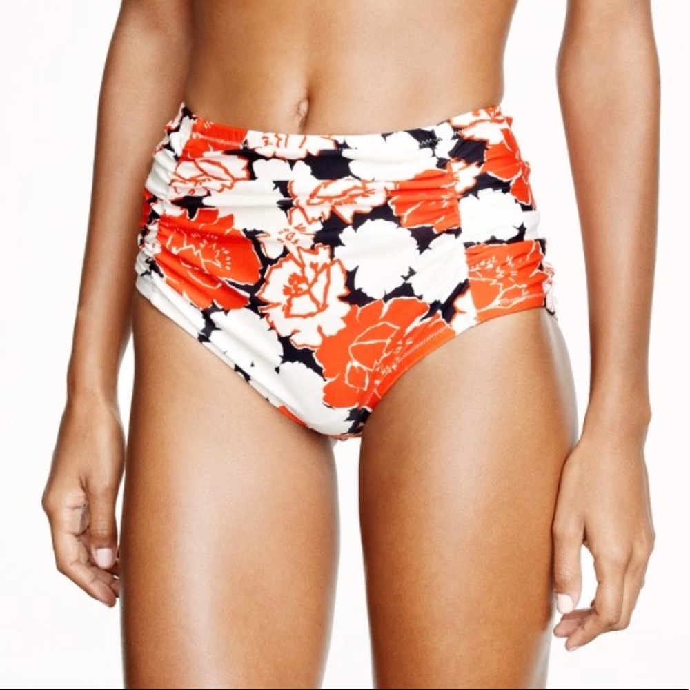 J.Crew Ratti Floral High Waisted bikini bottom