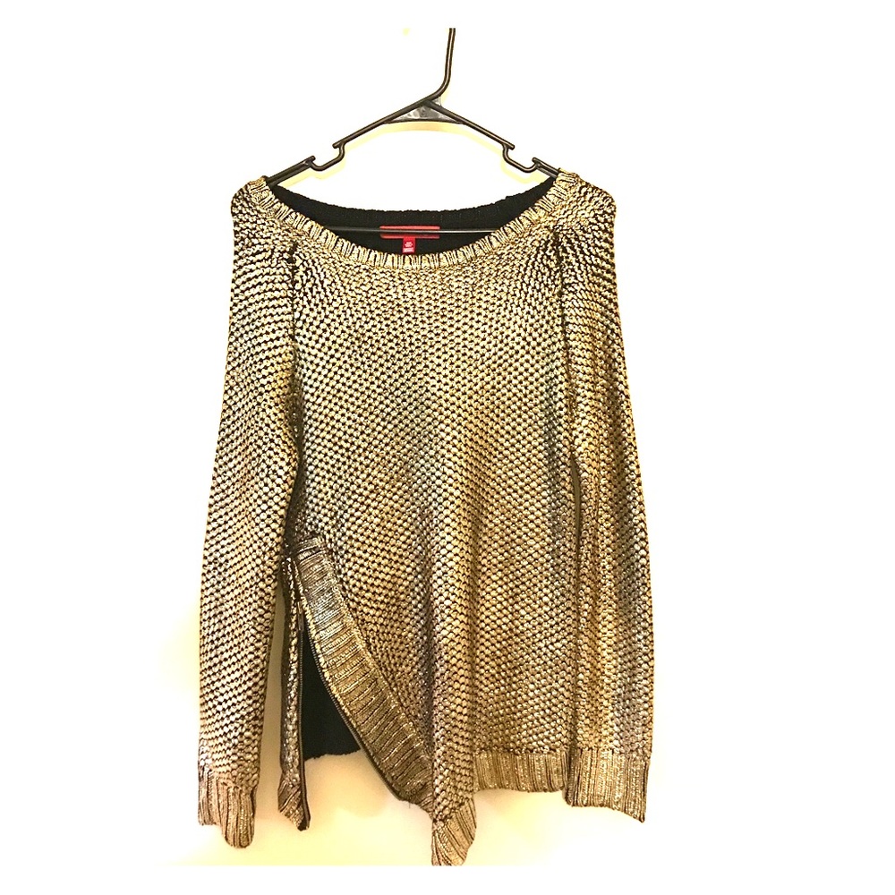 Metallic Gold Sweater