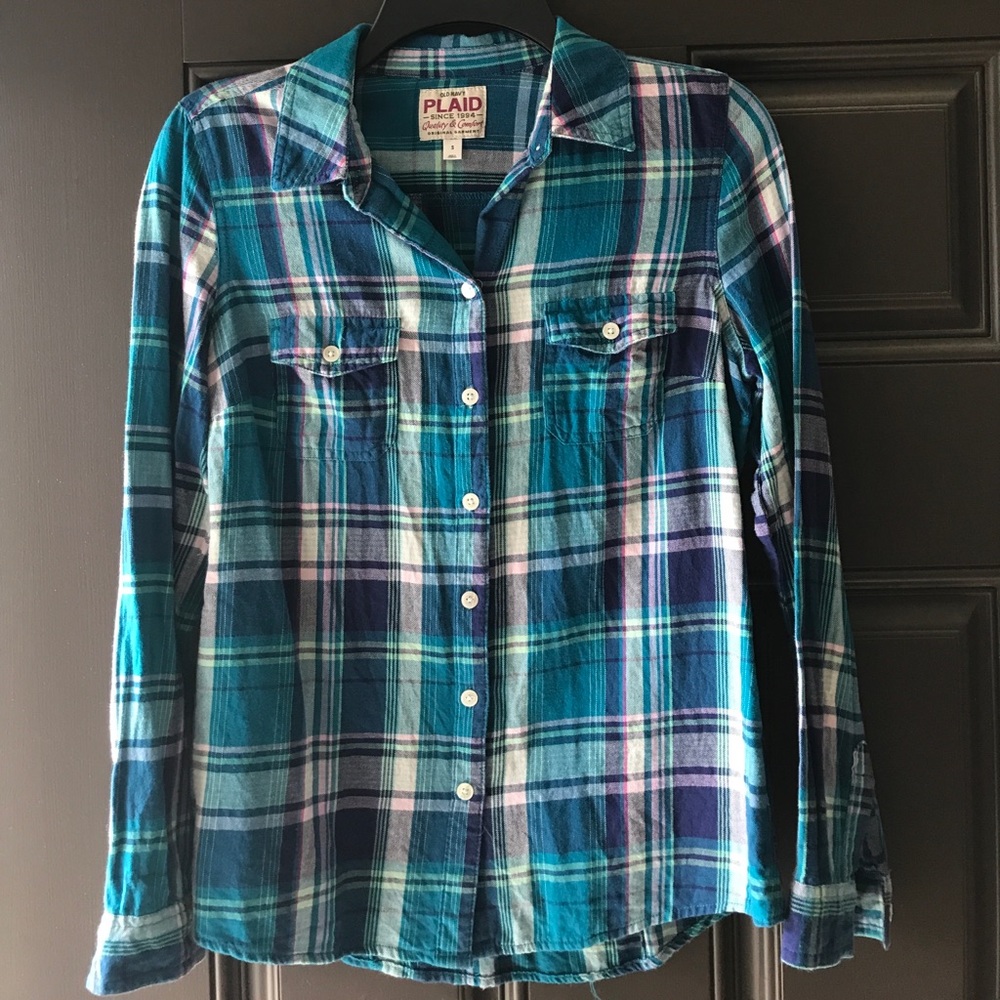 Plaid button-down!