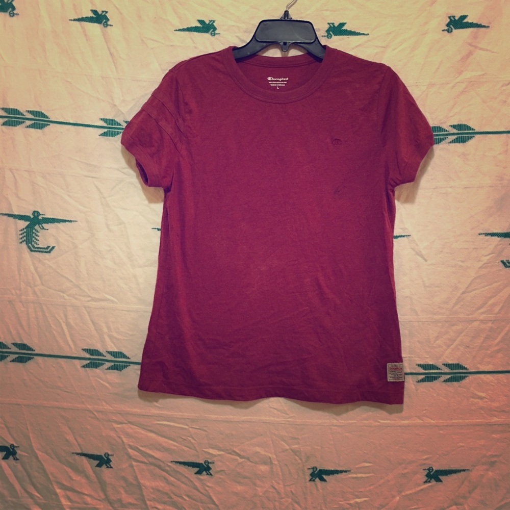 Red vintage wash Champion T-shirt