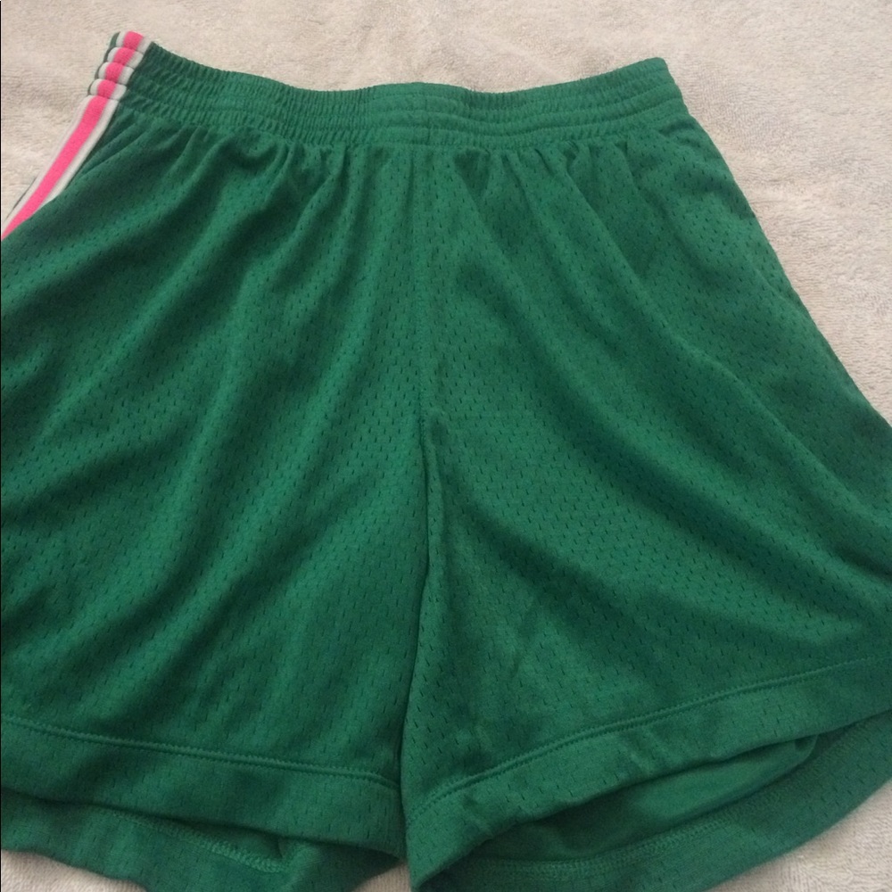 Green gym shorts