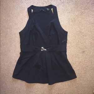 New York and Co black sleeveless halter top