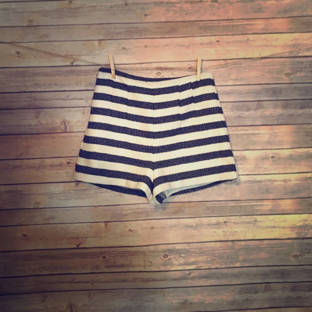 BCBG Navy Striped Dress shorts