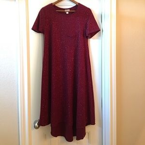 LLR Carley- burgundy Sparkle