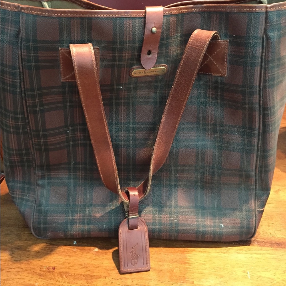 Vintage Ralph Lauren large tote handbag