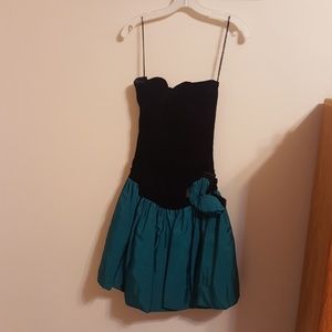Black and Teal Dress