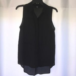 Collared button up tank