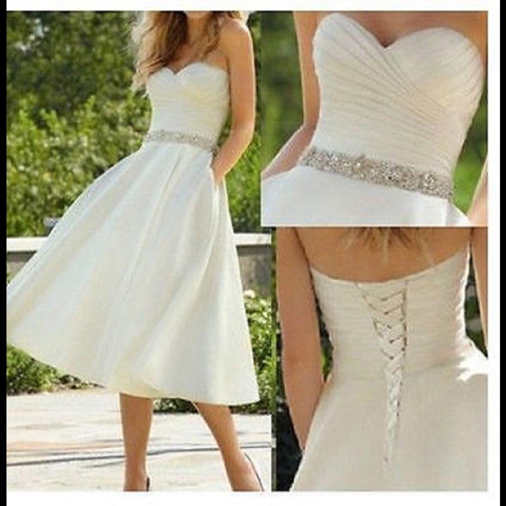 Short Sweetheart Bridal Gown
