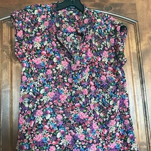 Flower print blouse