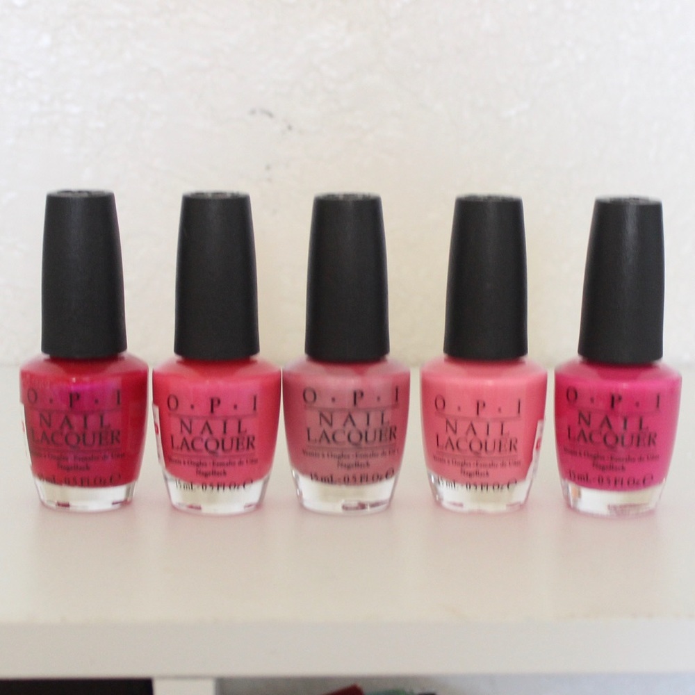 OPI Pink Nail Polish Set.