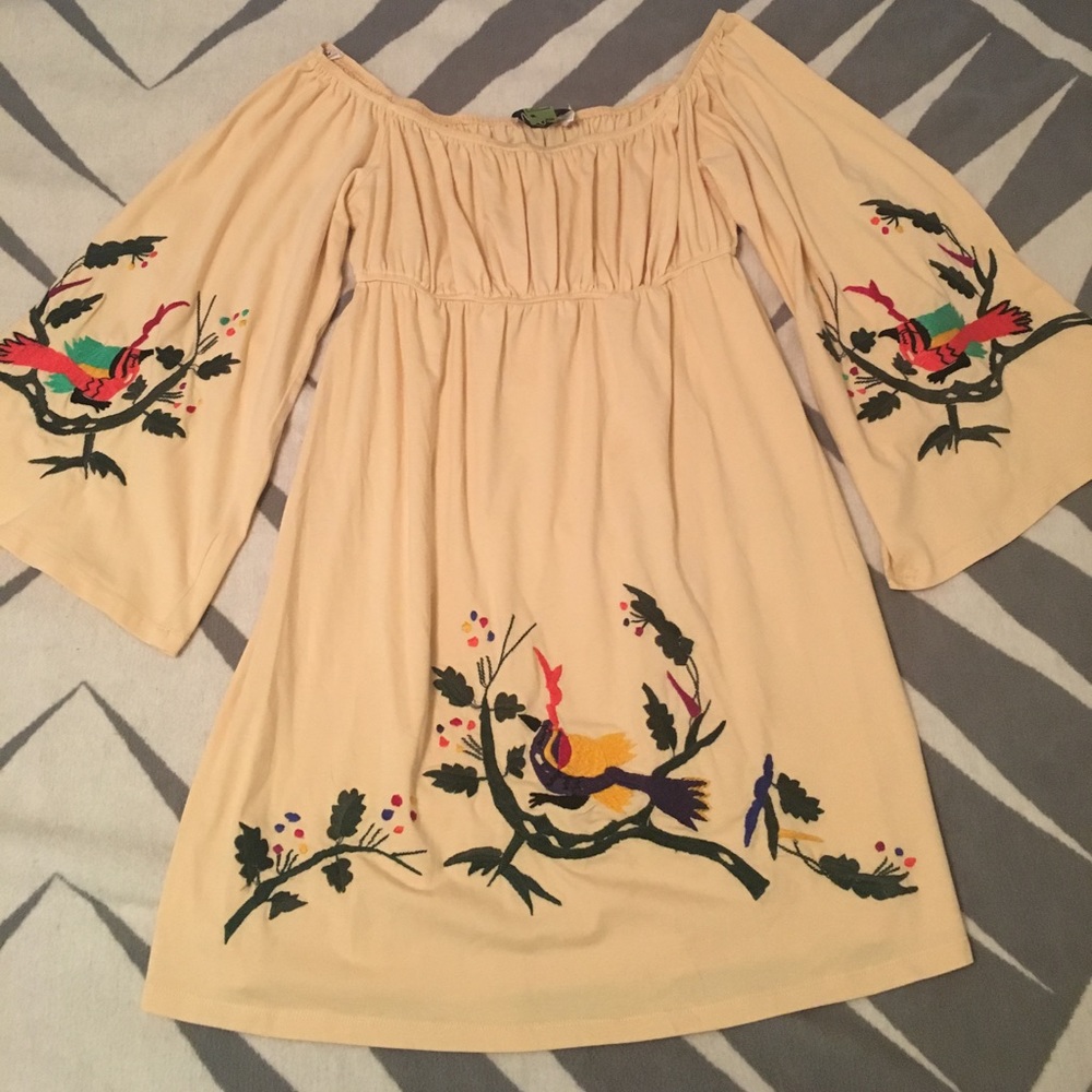 Yellow Dress w/ Embroidery