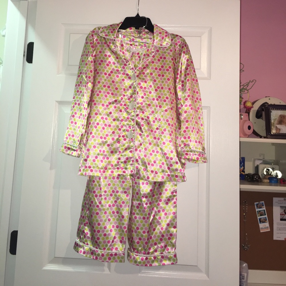 Satin pajamas for girls.