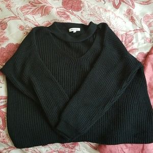 Black Sweater with choker neckline