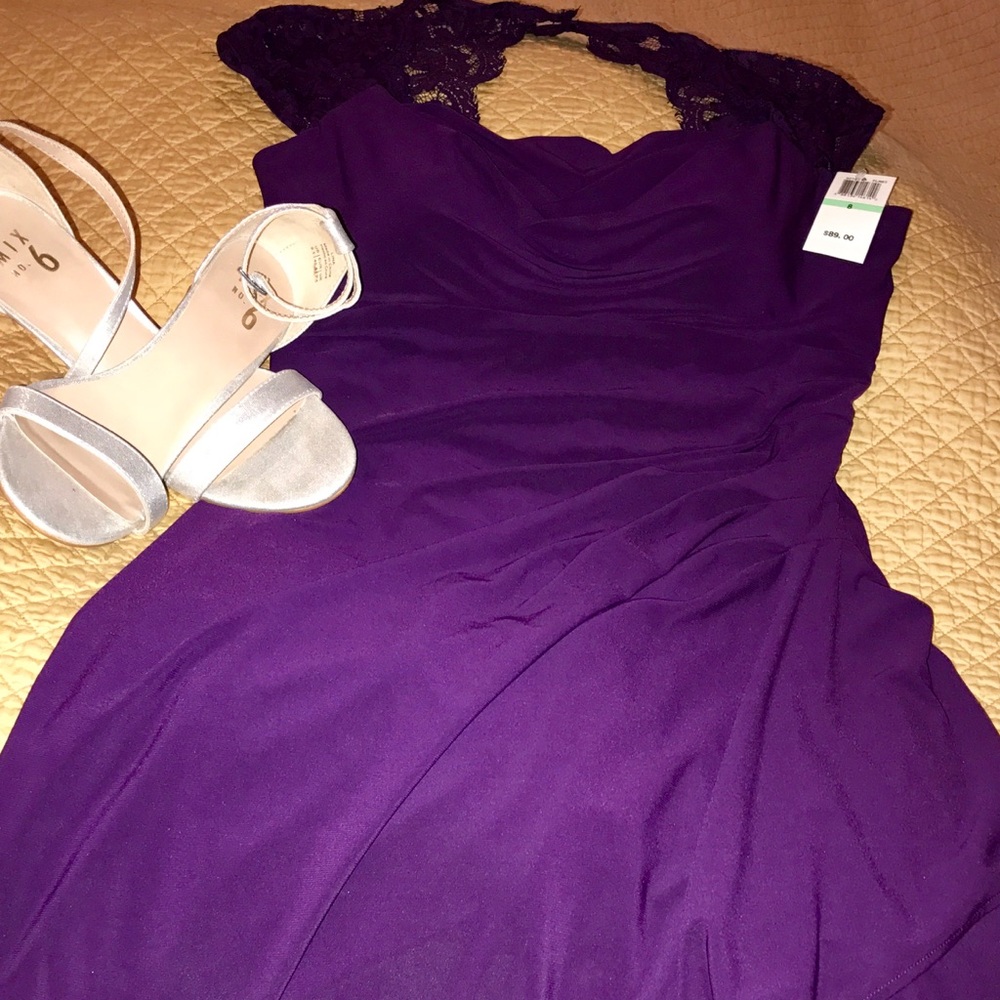 MSK Plum Evening Dress