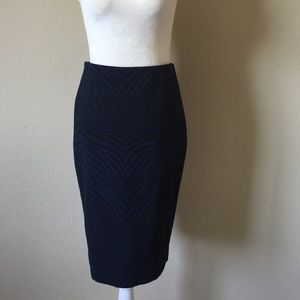 Ann Taylor Pencil Skirt - Size 0. Black & Blue.