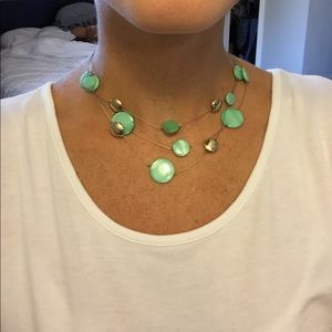 Gold and turquoise necklace