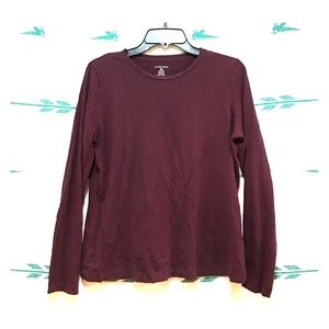 Wine color long sleeve shirt