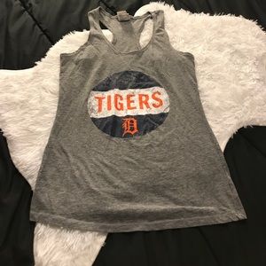 Heather Gray Detroit Tigers Racerback Tank