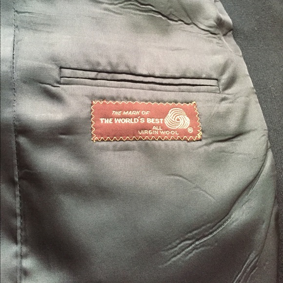 Chaps by Ralph Louren Blue Virgin Wool Blazer - Picture 2 of 3