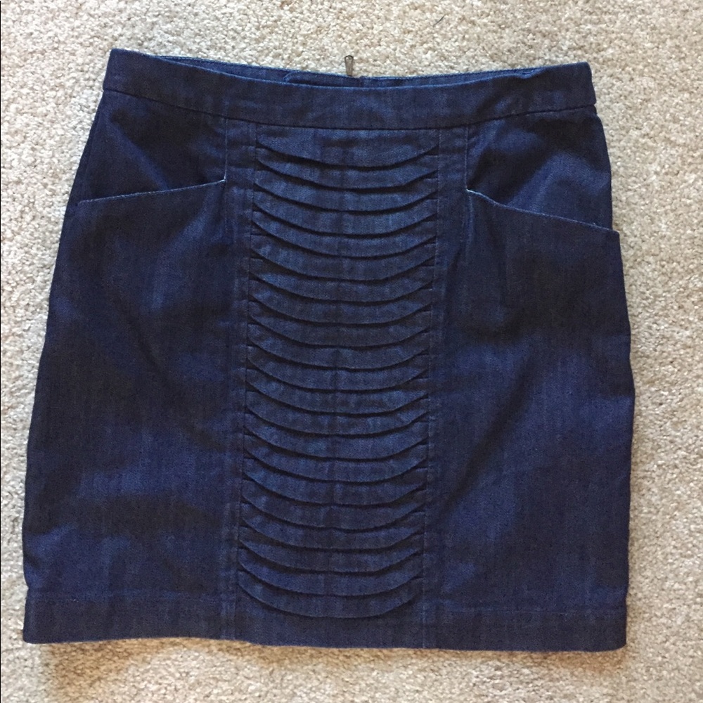 Leifs Dottir denim mini skirt