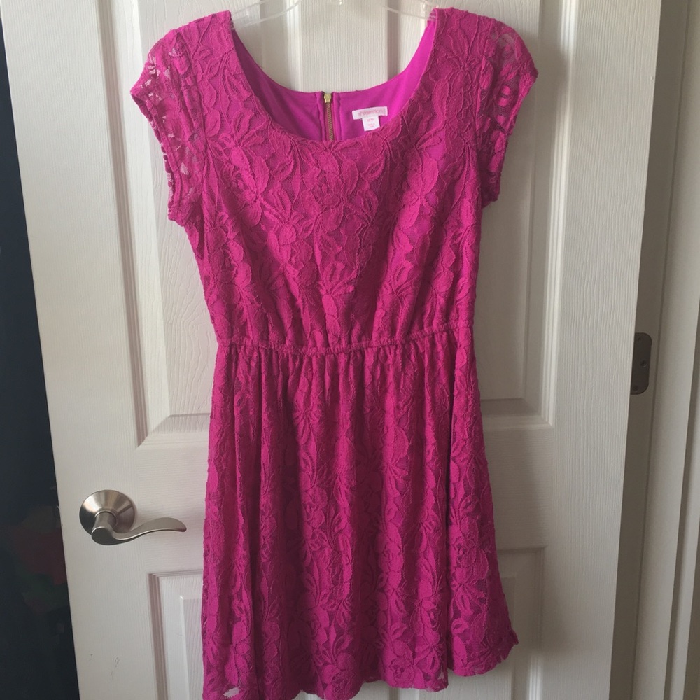 LAST CALL Purplish Pink Lace Dress