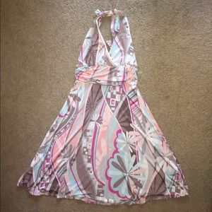 Colorful halter dress