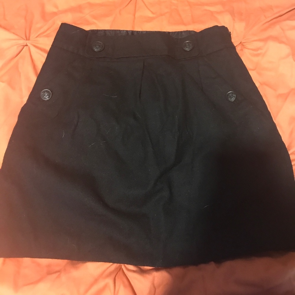 Banana republic black wool skirt