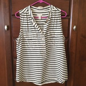 J Crew Striped Sleeveless Top