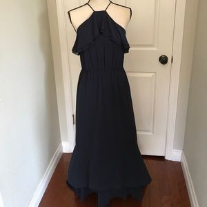 Navy flowy maxi dress