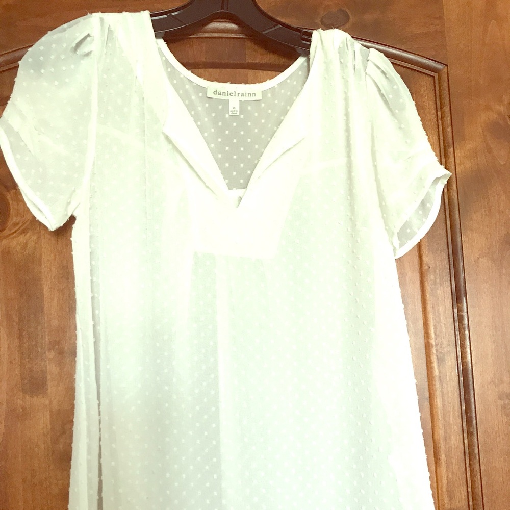 White sheer blouse