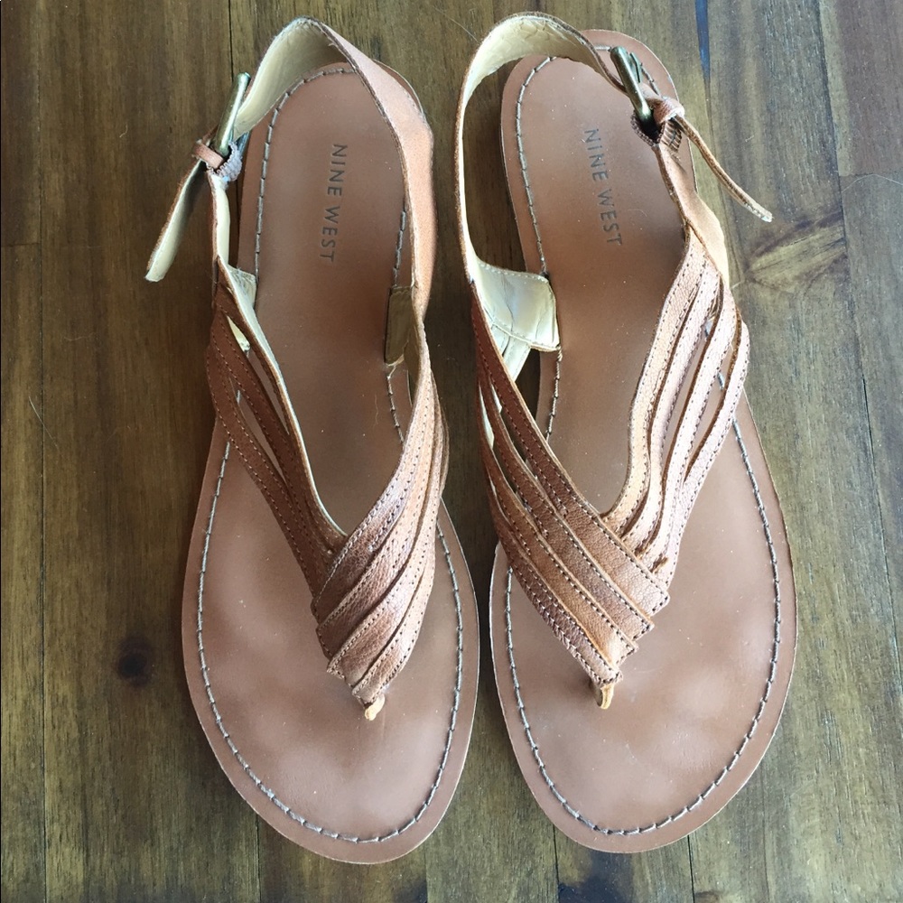 Leather Nine West sandals in good condition