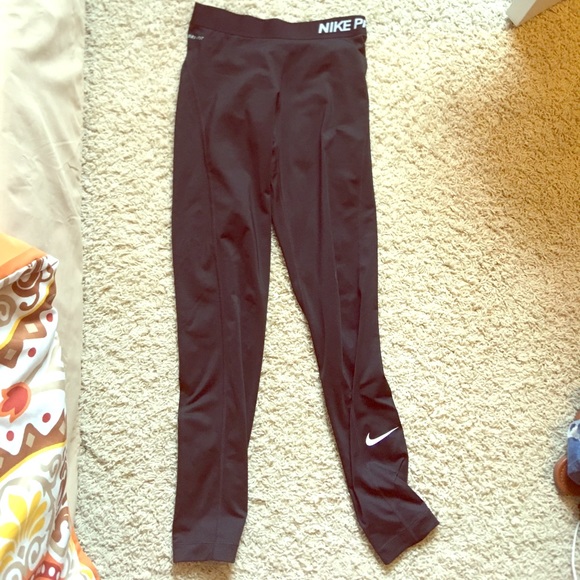 Black Full Length Nike Pros - Picture 1 of 3