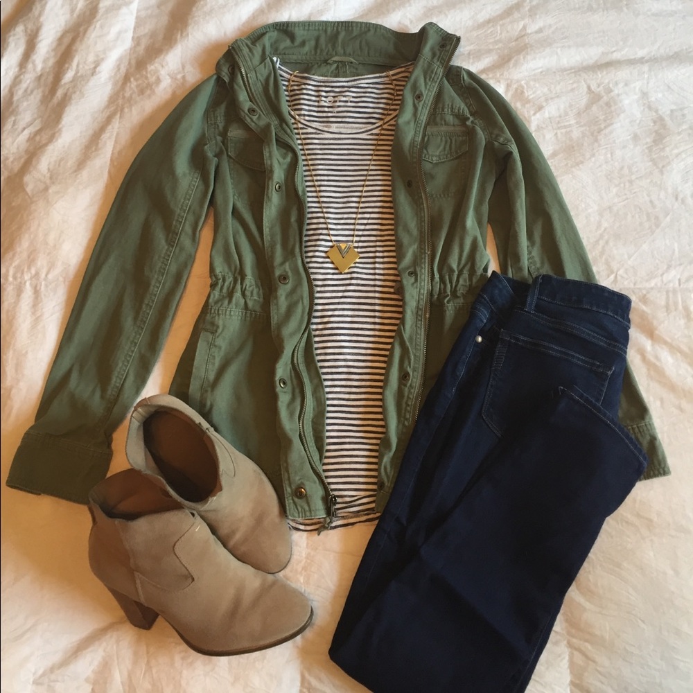 LOFT striped long sleeved tee
