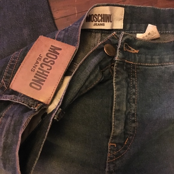 Moschino Donna Wide Leg Flare Distressed Denim - Picture 2 of 6