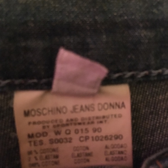 Moschino Donna Wide Leg Flare Distressed Denim - Picture 6 of 6