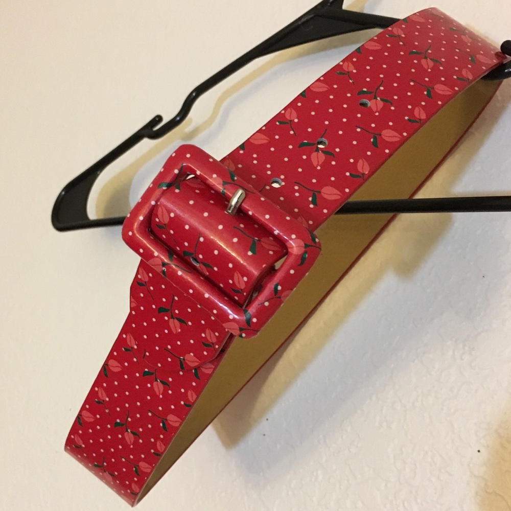 Betsey Johnson Polka Dot and Flower Belt