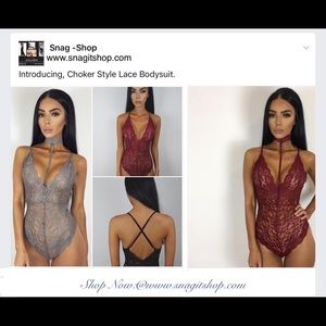 Choker Style Lace Bodysuit