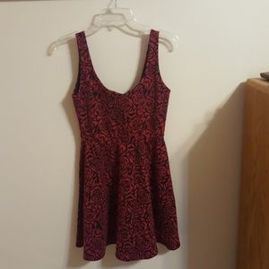 Red and black dress
