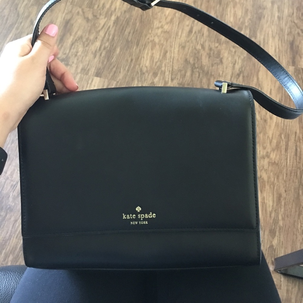 Kate Spade Ronata Parker Black leather Beige sides