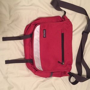 Patagonia red messenger bag