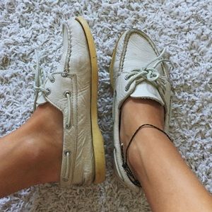 White Sperry Top-siders