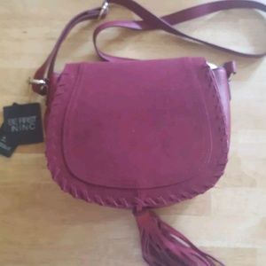 INC International Concepts Saddle Bag Bordeaux